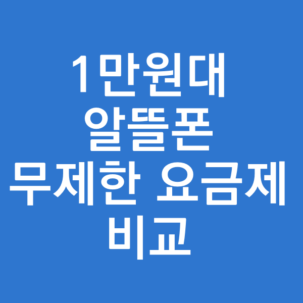  6월 알뜰폰 가성비 요금제 1만원대 비교