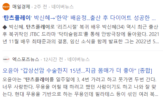 탄츠플레이 운동 관련 기사