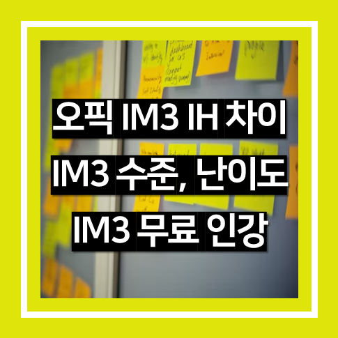 오픽 IM3 수준 IH 차이