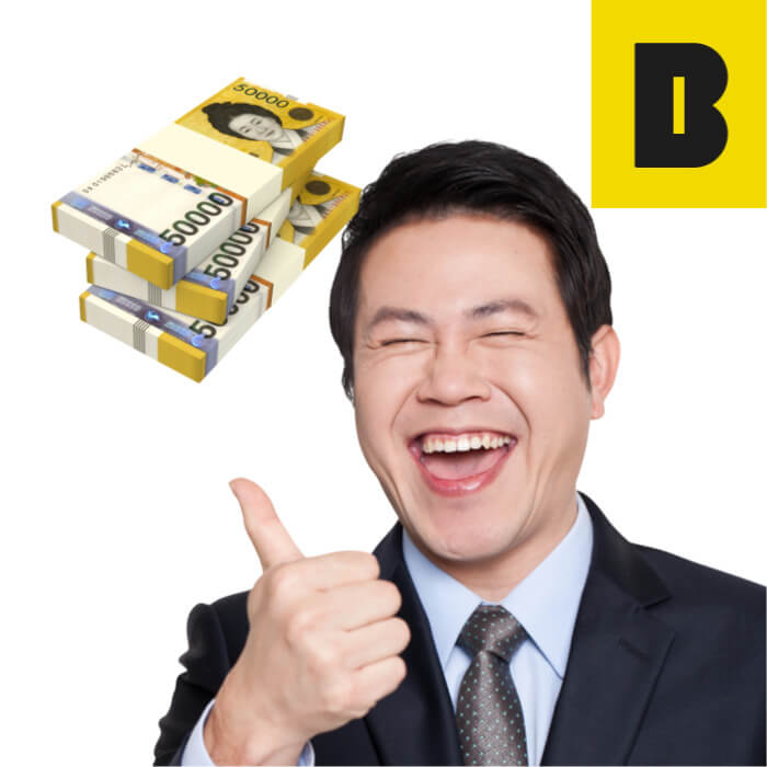 카뱅-비상금대출을-받고-기뻐하는-남자