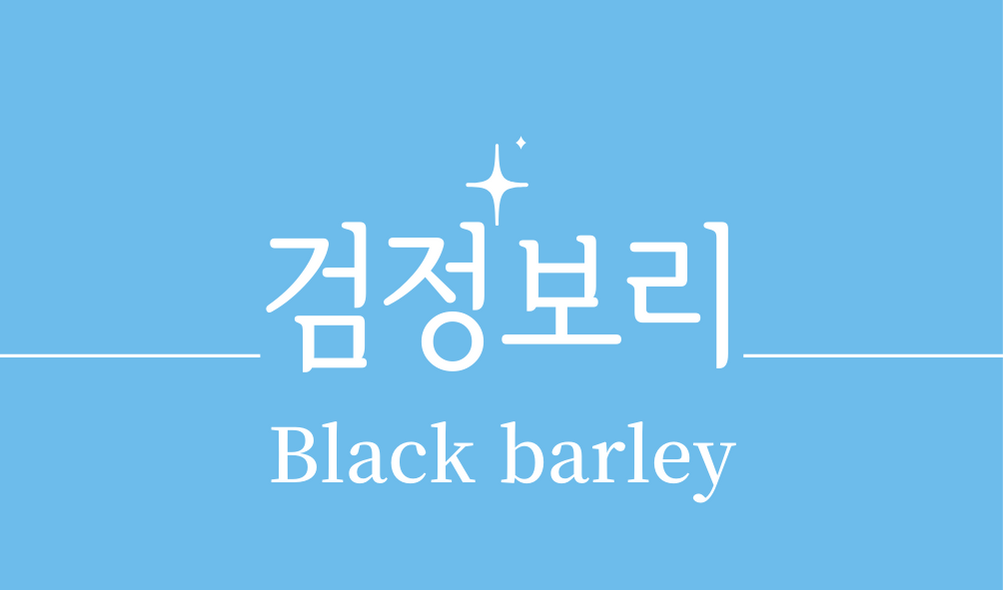 &#39;블랙보리 검정보리(Black barley)&#39;