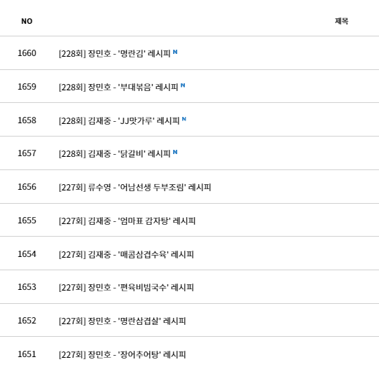 KBS 신상출시 편스토랑 공식 홈페이지 바로가기( 출처-홈페이지)