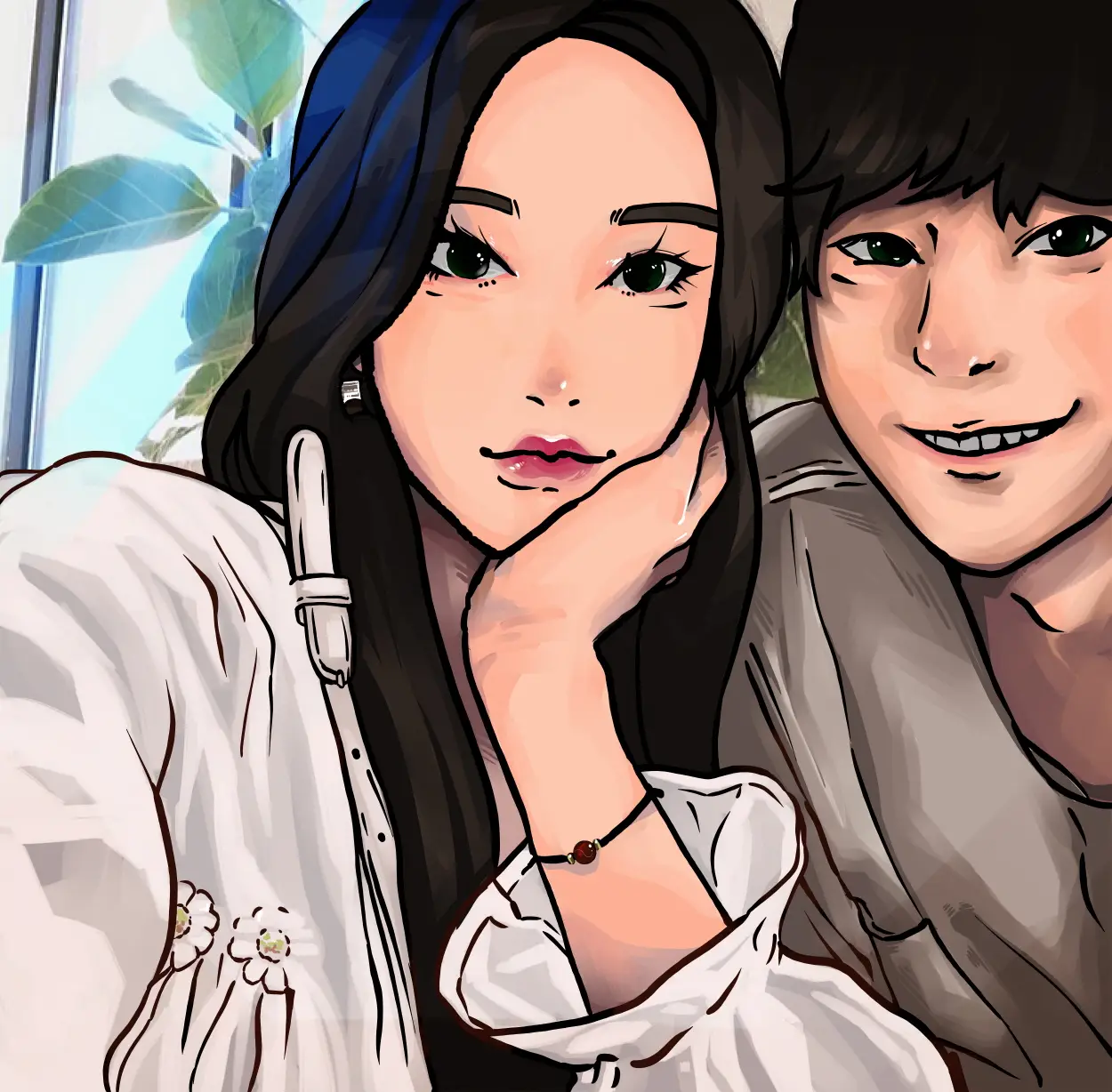  클립 스튜디오로 아는 지인 커미션! 트레이싱 + 일러스트 채색!!!