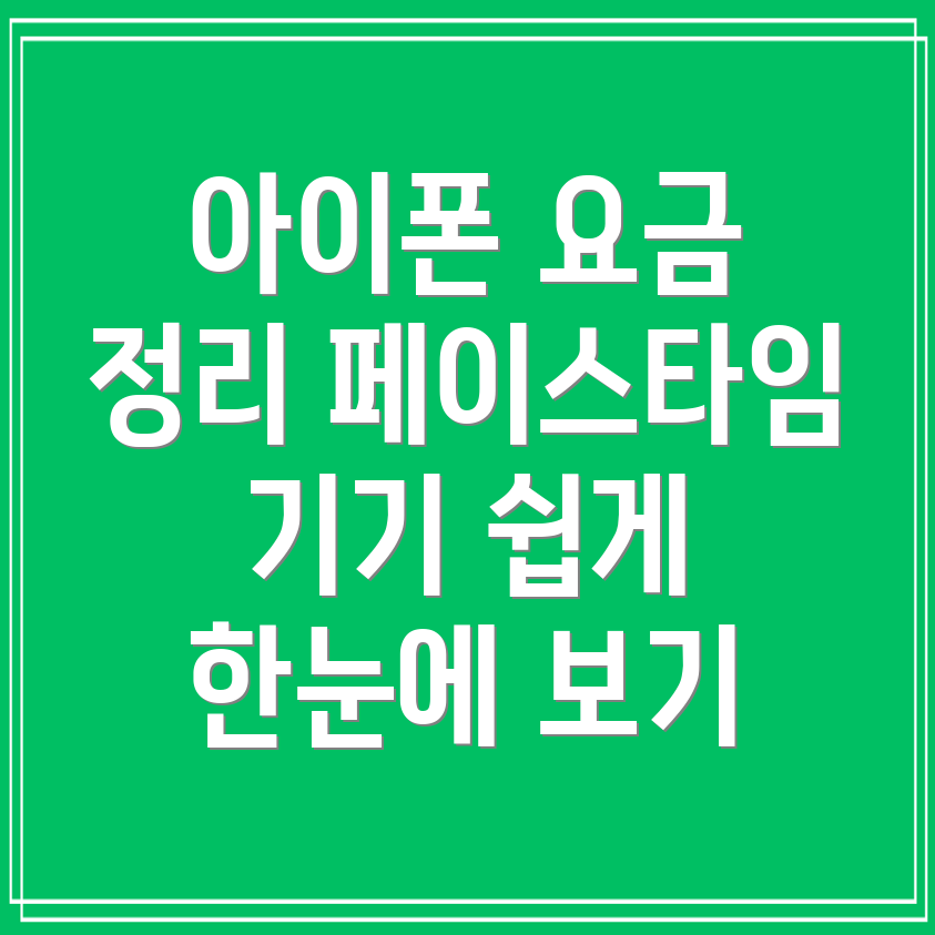 아이폰 페이스타임 요금