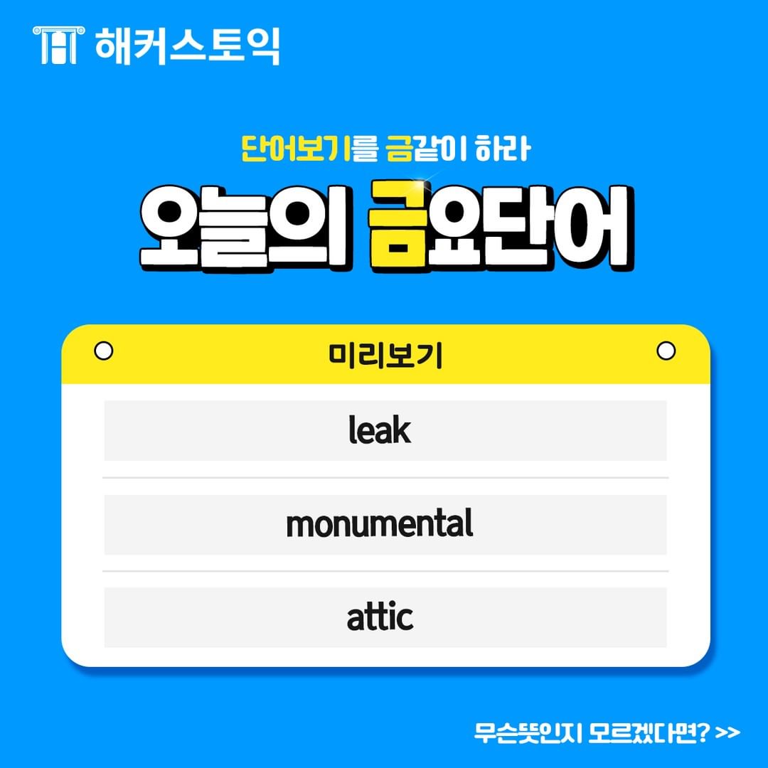  오늘의 금요단어