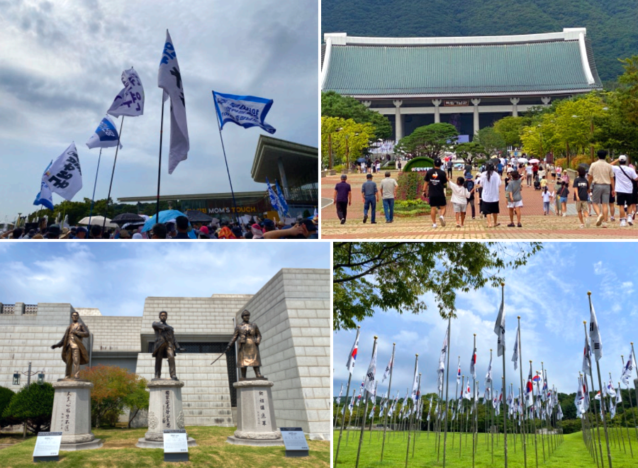 친일-뉴라이트-독립기념관장-퇴진을-요구하는-79주년-광복절-독립기념관-풍경들