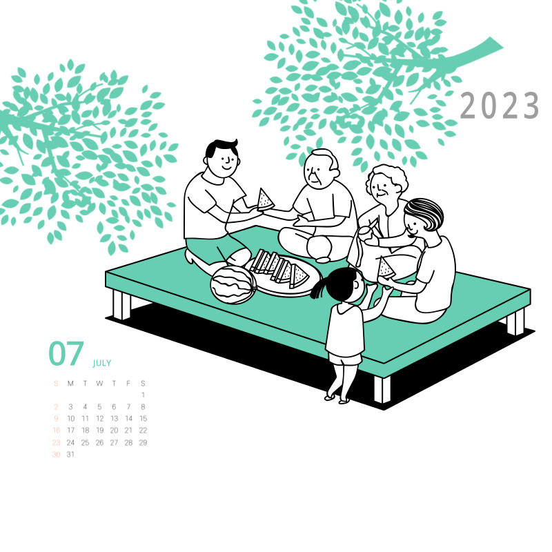 2023년 달력 무료 다운로드 카카오톡 톡캘린더