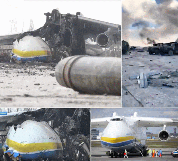 계 유일한 세계 최대 수송기 러시아 공습에 파괴 VIDEO: Footage from Antonov airport appears to confirm AN-225 destruction