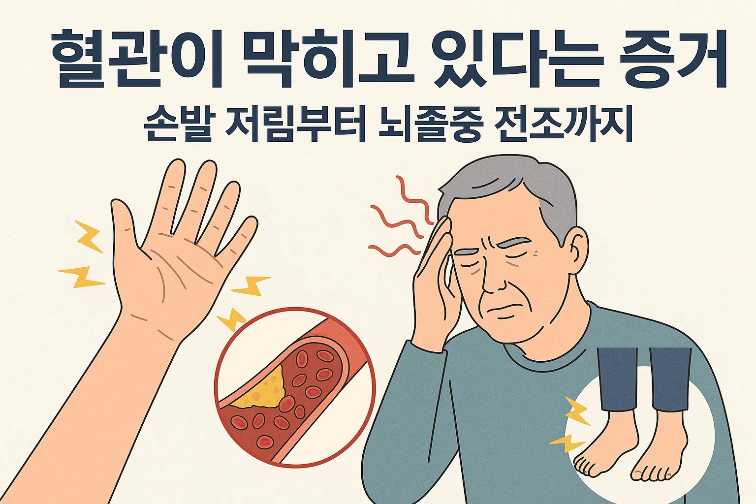 혈관이 막히고 있다는 증거｜손발 저림부터 뇌졸중 전조까지
