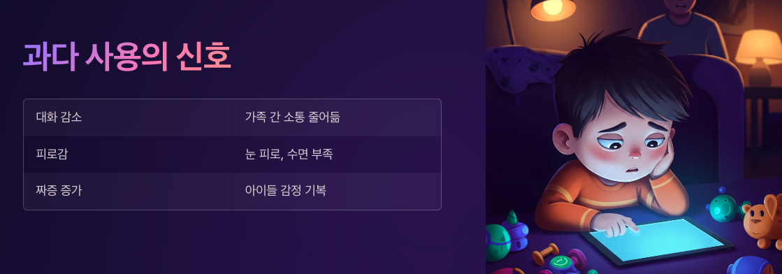 과다 사용의 신호