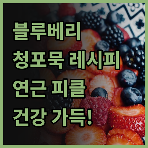 영양 가득! 블루베리 청포묵 & 연근