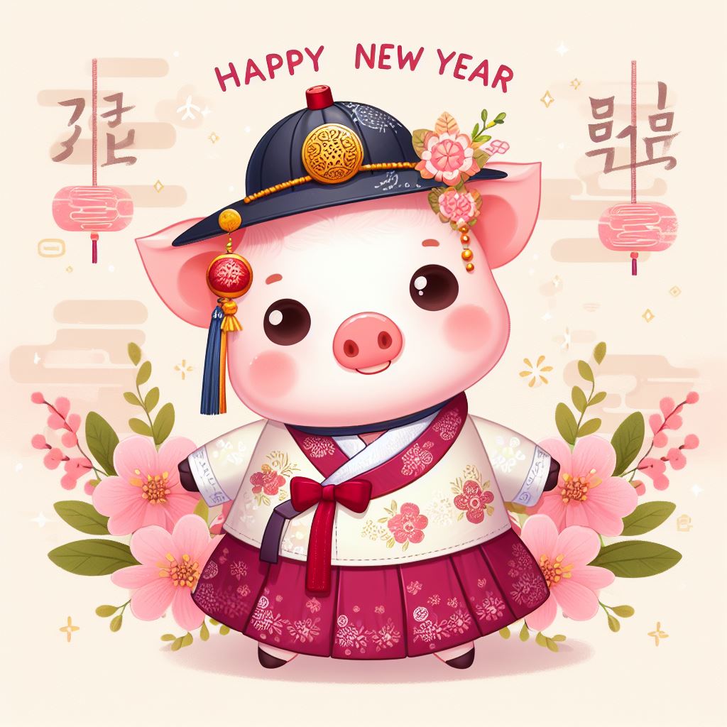 아기 돼지의 새해 인사 입니다. 보시는 모든 분들 새해 복 많이 받으시고 건강하세요^^ 