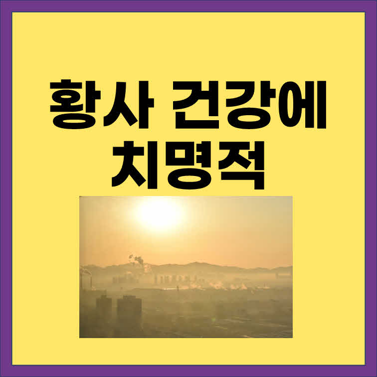  황사가 건강에 치명적인 이유와 대비책