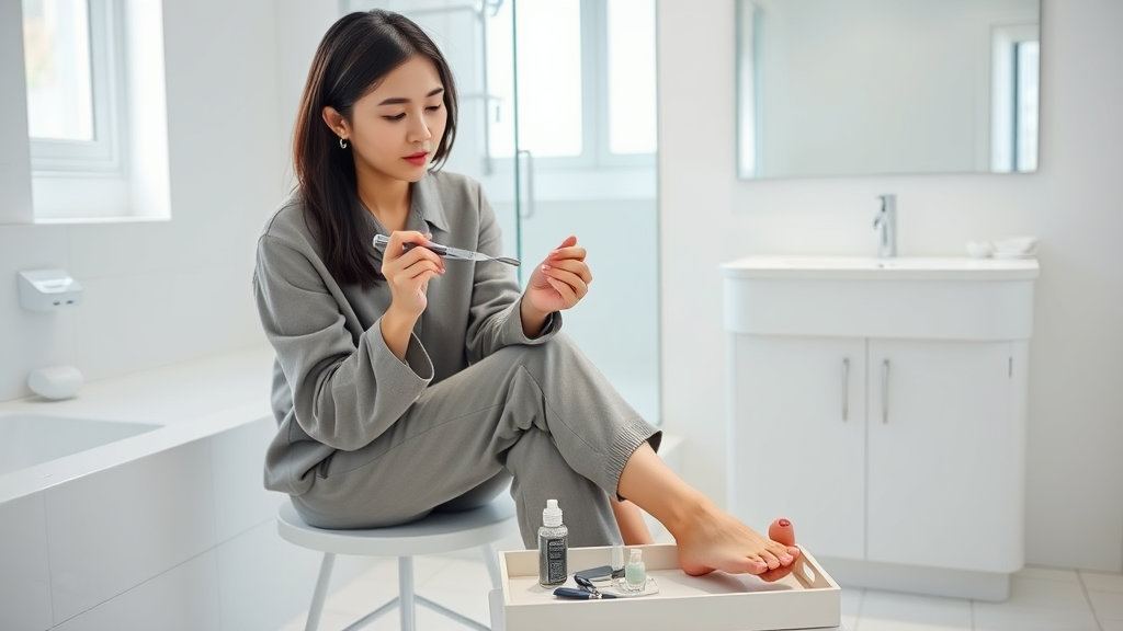 손톱·발톱을 청결하게 관리하는 여성
