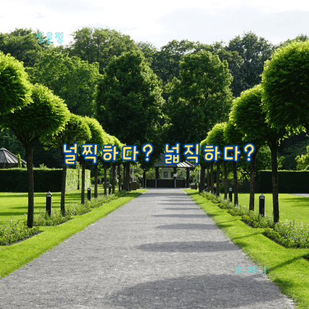 널찍하다&#44; 넓직하다&#44; 맞춤법