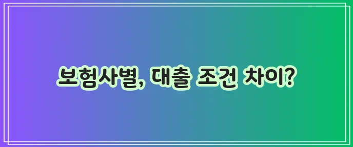 아파트 담보대출 종류와 각 보험사의 조건 비교