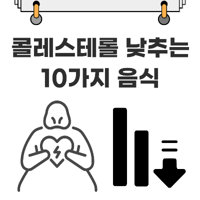 콜레스테롤을 낮추는 10가지 음식