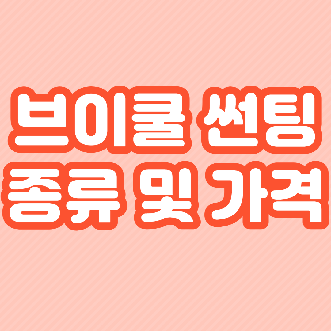  브이쿨 썬팅 종류 및 가격