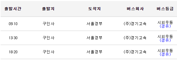 구인사공용정류장 이미지