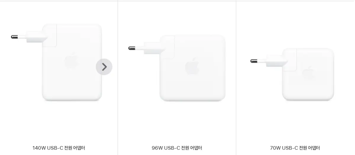맥북-USB-C-전원-어댑터-140W-96W-70W