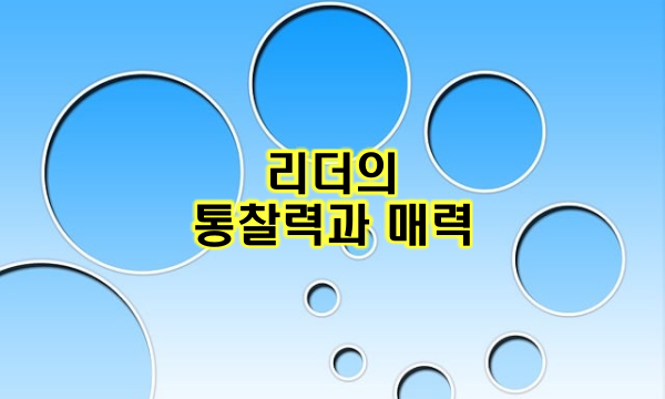 리더의 통찰력과 매력