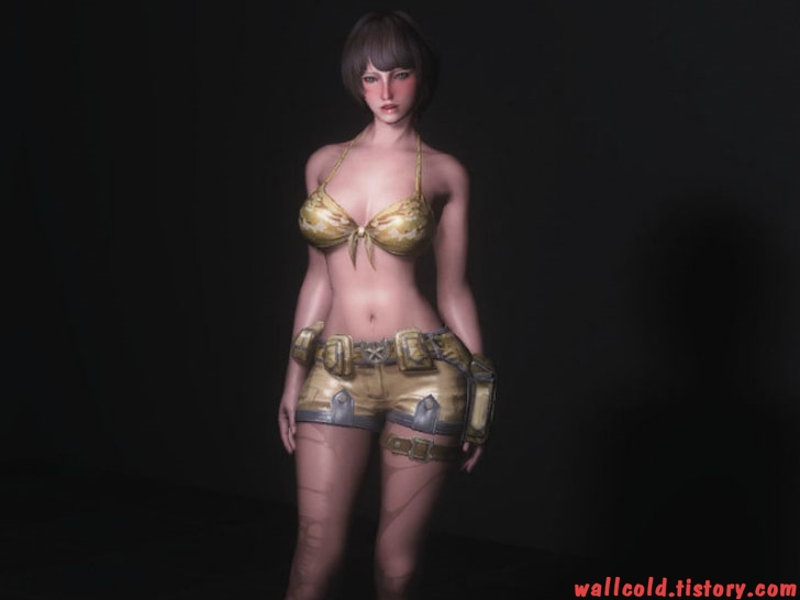 스카이림 의상 - 캐쥬얼 의상 silly squad clothes hdt skyrim mod 002