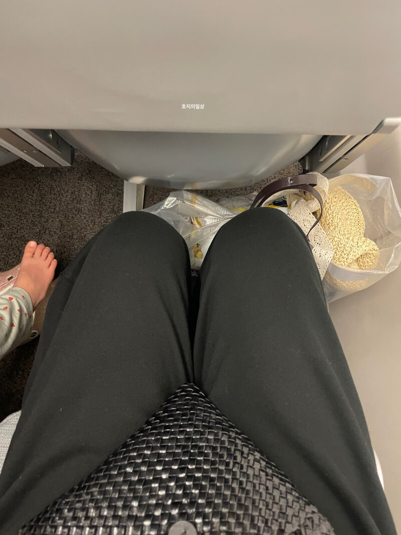 저가항공 에어서울 - 성인 여성 착석 좌석 간격(크기)