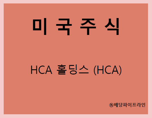  HCA 홀딩스 (HCA) 주가, 실적, 배당금 전망, 기업분석, 매출, 이익, 1억 투자시 배당금