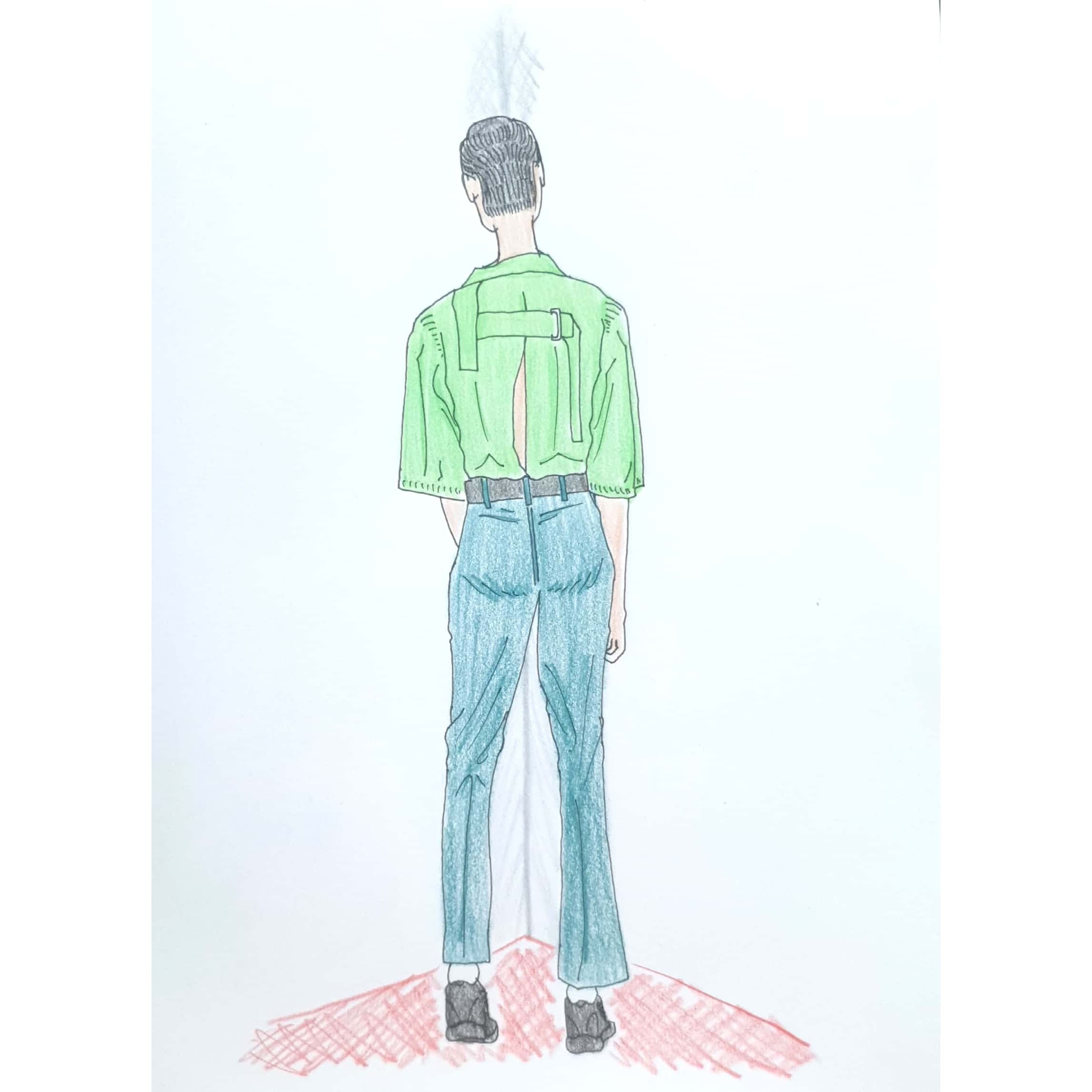  Back 뒤 / 일러스트 그림 드로잉 / 옷 그리기