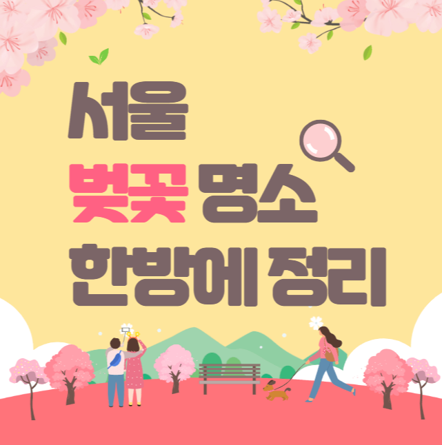 서울 벚꽃 명소 한방에 정리