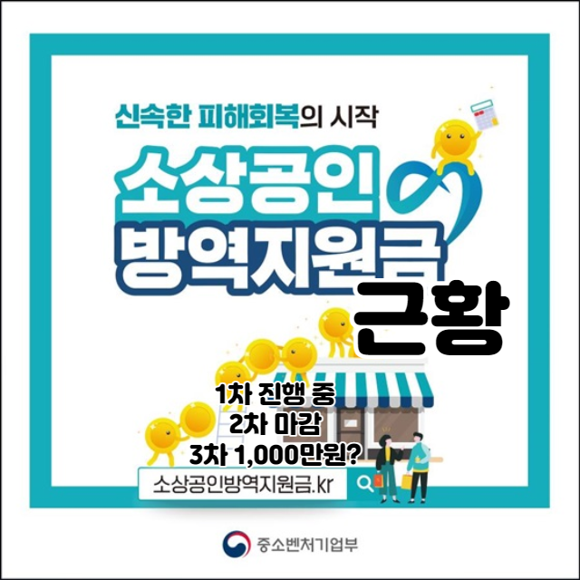  1차 2차 3차 방역지원금 근황 및 1, 2차 통합 이의신청? (Feat. 1차 진행중, 2차 마감, 3차 1,000만원?)