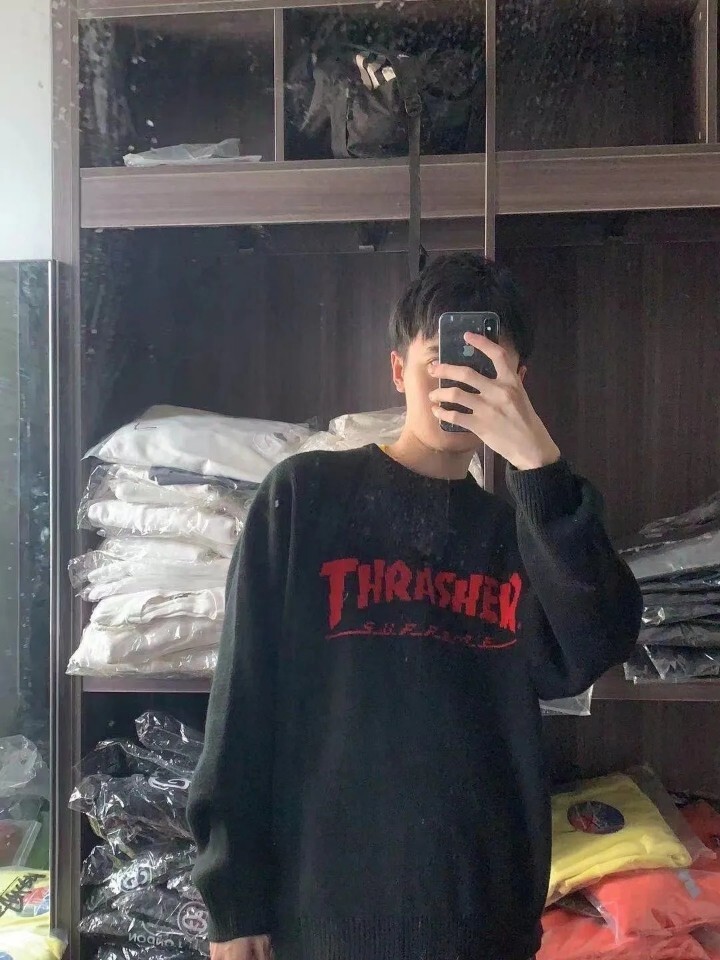  [SUPREME x THRASHER] 슈프림 X 트래셔 로고 니트 스웨터 (2 COLOR)
