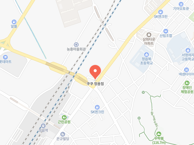 쿠쿠 정읍점 위치 이미지