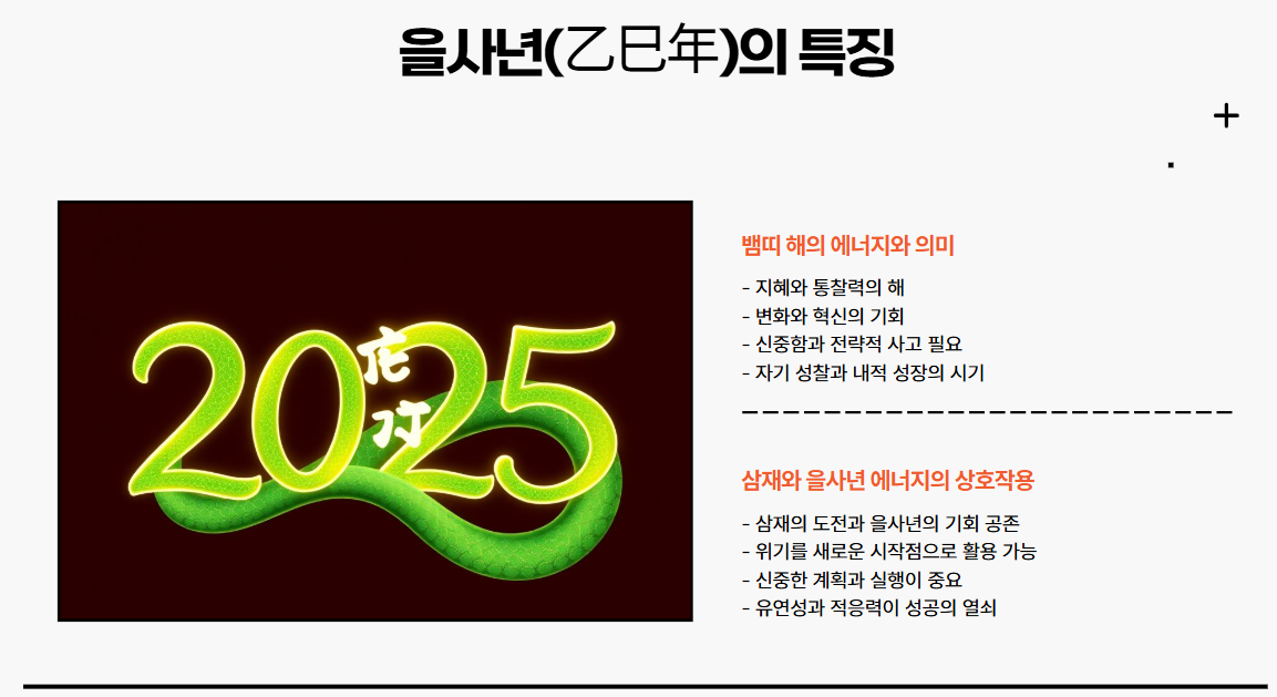 2025년 을사년 특징