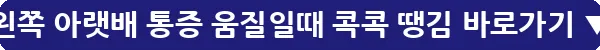 왼쪽 아랫배 통증 움질일때 콕콕 땡김_19