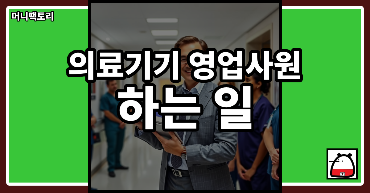 의료기기영업사원하는일