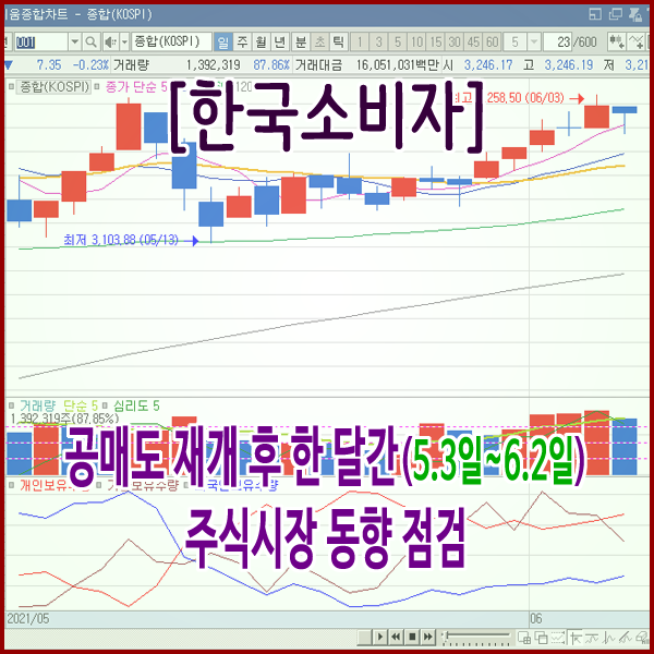 [한국거래소] 공매도 재개 후 한 달간(5.3일~6.2일) 주식시장 동향 점검