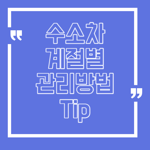 수소차 계절별 관리방법 및 Tip