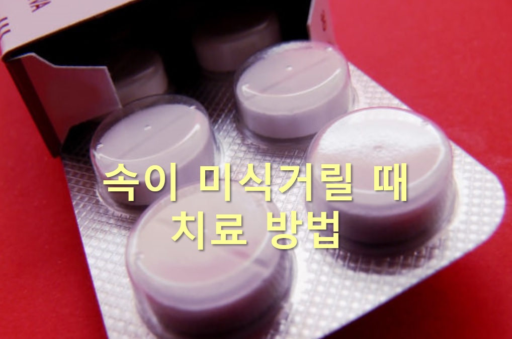  속이 미식거릴 때, 속이 쓰리고 아플 때 치료 방법