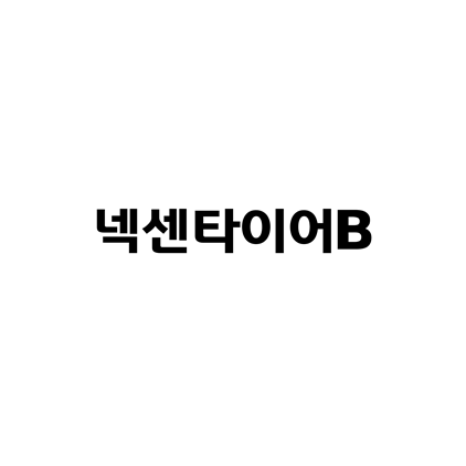  [고딕체]넥센타이어B 폰트 무료 다운로드(제작 : 넥센타이어 X 헤움)