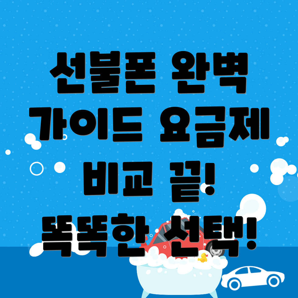 정부청사역 선불폰 요금제