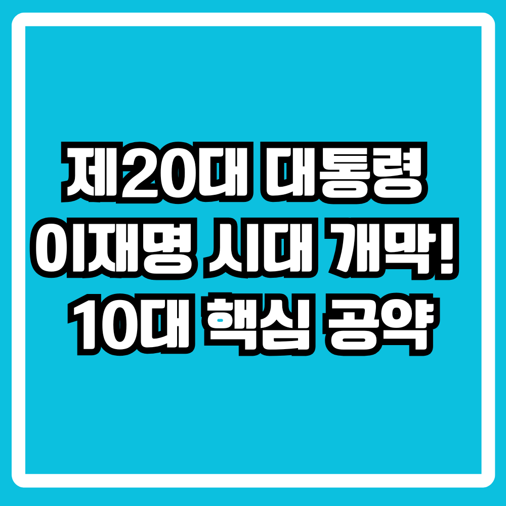 10대 핵심 공약