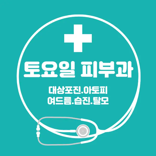  토요일 피부과 찾기 휴일 진료 병원 검색 방법