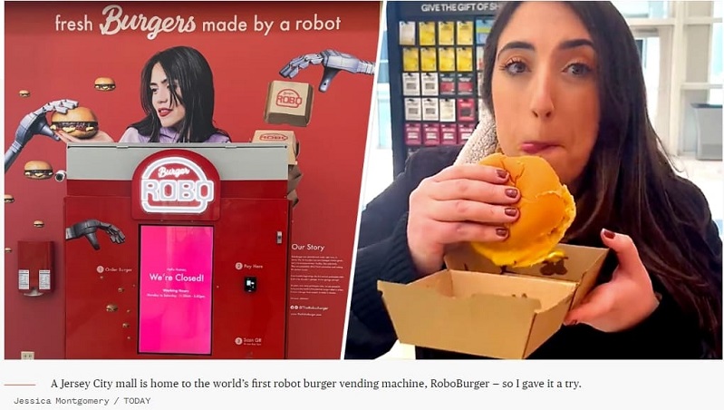  세계 최초의 로봇 햄버거 자판기 VIDEO:The world’s first burger vending machine