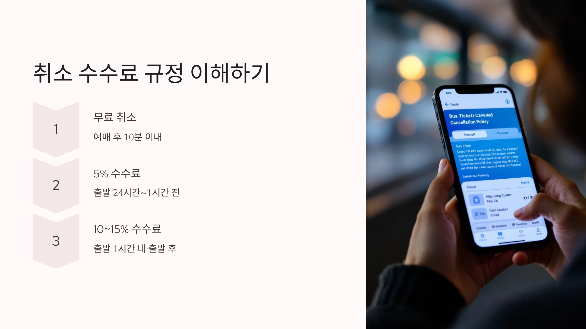 취소 수수료 규정 이해하기