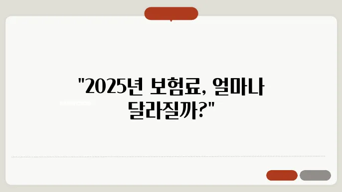 2025년 건강보험 요율 변화