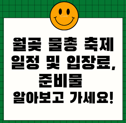  월곶 물총 축제 일정 및 입장료, 준비물 알아보고 가세요!
