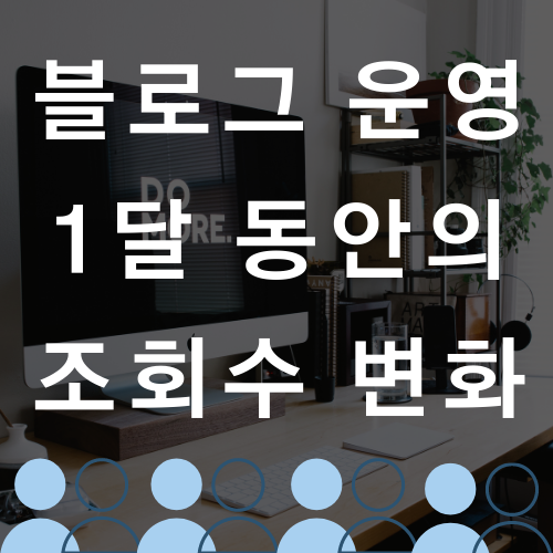  블로그 운영 1달 동안의 조회수 변화