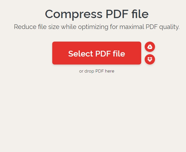 압축을 원하는 PDF파일을 드롭다운