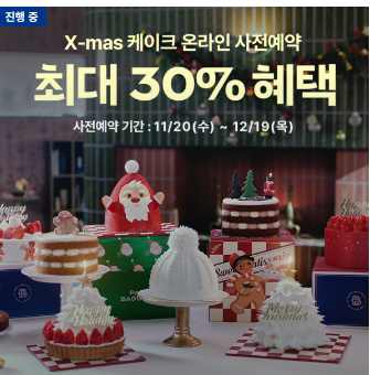 파리바게뜨 크리스마스 케이크 사전예약